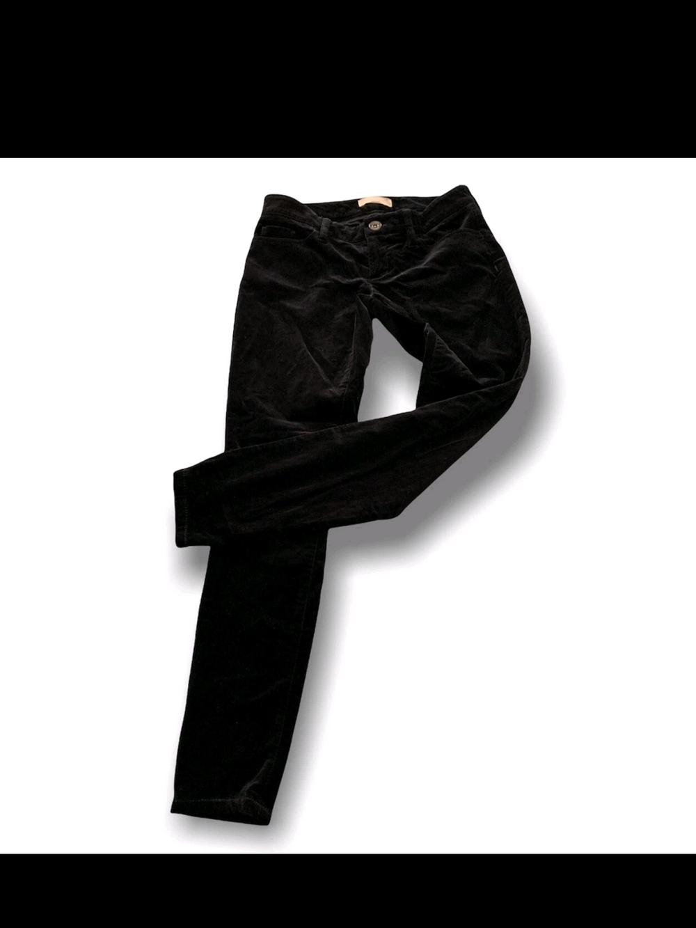 Banana Republic Black Velvet Slim Pants 26 Waist